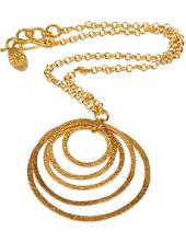 mbP244GP (22ct Gold Plated Circles Pendant)